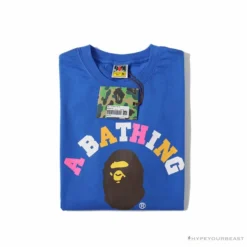 Hypeyourbeast Clothes BAPE Little Ape Head Colorful Classic Tee Shirt'BLUE'