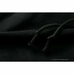 Hypeyourbeast BAPE Classic Ape Head Embroidered Standard Cotton Terry Pants'BLACK' Clothes