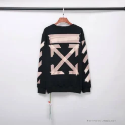 Hypeyourbeast OFF-WHITE Rubber Strip Arrow Hoodie 'BLACK'