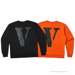 HypeYourBeast Shirts Vlone Black Shirt - Orange