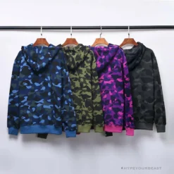 Hypeyourbeast BAPE X Bathing Ape Head Camouflage Hoodie'BLUE'