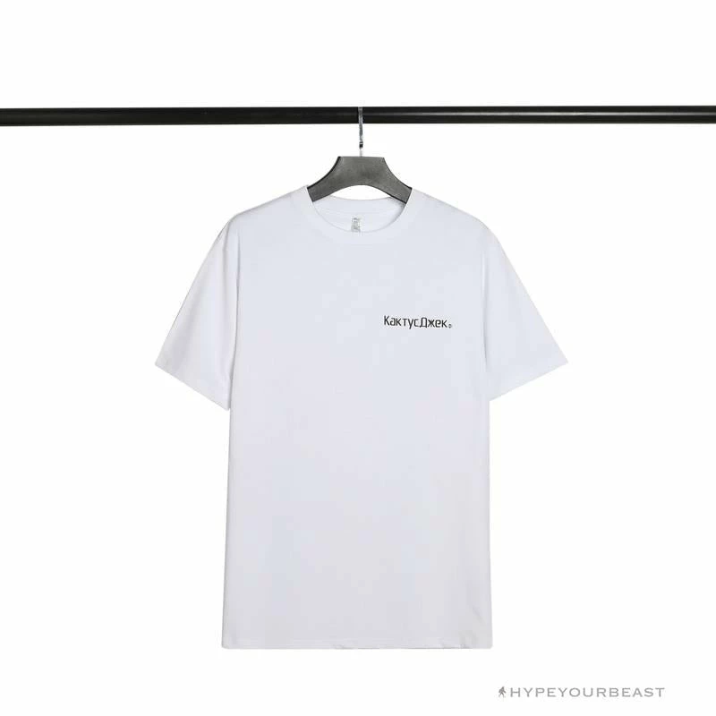 Hypeyourbeast OFF-WHITE Travis Scott Cactus Jack Kakty Comek Tee Shirt 'WHITE'