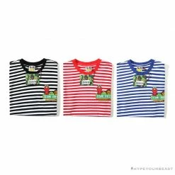 Hypeyourbeast Clothes BAPE Baby Milo Sesame Street Striped Tee Shirt'BLUE'