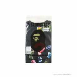 Hypeyourbeast Clothes BAPE Camouflage Three-Color Question Mark Tee Shirt'BLACK'