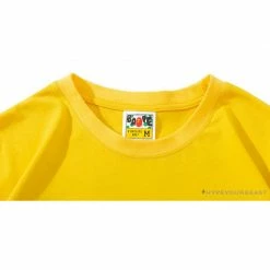 Hypeyourbeast BAPE KIDS Small Net Pocket Ape Man Head Tee Shirt'YELLOW' Clothes