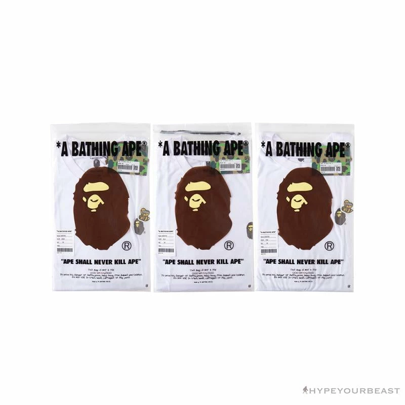 Hypeyourbeast Clothes BAPE Readymade Small Bee Camouflage Letter Tee Shirt 'PINK'