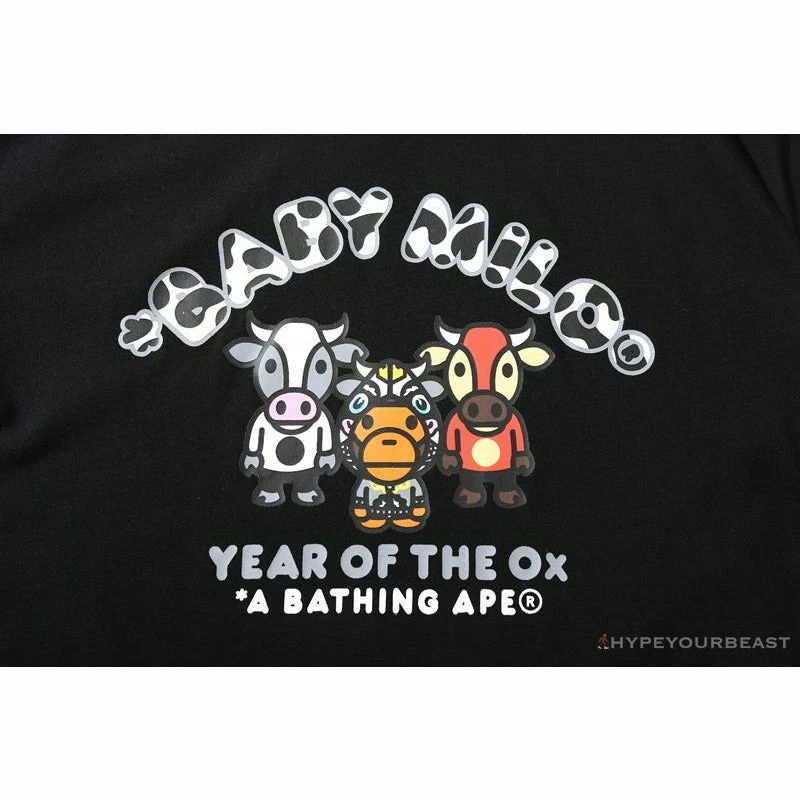 Hypeyourbeast Clothes BAPE Baby Milo Year Of The Ox Tee Shirt 'BLACK'