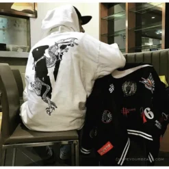 HypeYourBeast Hoodies & Jackets Vlone Black White Serpent Hoodie