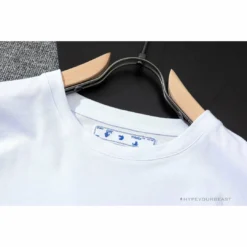 Hypeyourbeast OFF-WHITE Acrylic Hand-Painted Graffiti Pattern Tee Shirt'WHITE'