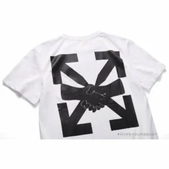 Hypeyourbeast OFF-WHITE Hand Shake Tee Shirt'WHITE' T-Shirts