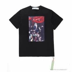Hypeyourbeast OFF-WHITE Baroque Angel Religious Painting Tee Shirt 'BLACK' T-Shirts