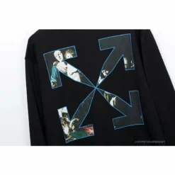 Hypeyourbeast OFF-WHITE New Madonna Painting Cotton Terry Long Sleeve Shirt'BLACK' Shirts