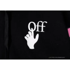 Hypeyourbeast OFF-WHITE Pink Orange Arrow Hoodie'BLACK' Hoodies & Jackets