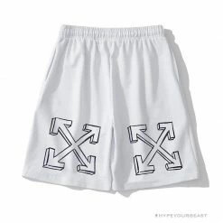 Hypeyourbeast OFF-WHITE Dimensional Sketch Shorts 'WHITE' Pants