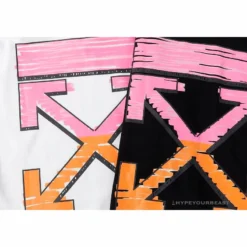 Hypeyourbeast Hoodies & Jackets OFF-WHITE Pink Orange Arrow Hoodie'WHITE'