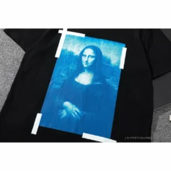 Hypeyourbeast OFF-WHITE Classic Mona Lisa Print Tee Shirt'BLACK'