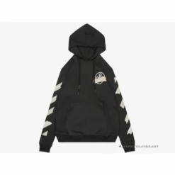 HypeYourBeast Off White Hoodie Black Hoodies & Jackets