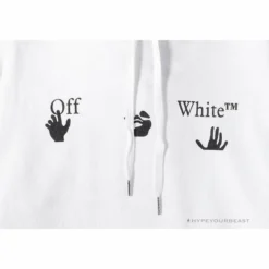 Hypeyourbeast OFF-WHITE Green Arrow Hoodie'WHITE'