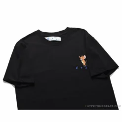 Hypeyourbeast T-Shirts OFF-WHITE Classic Animated Tom And Jerry Arrow Tee Shirt'BLACK'