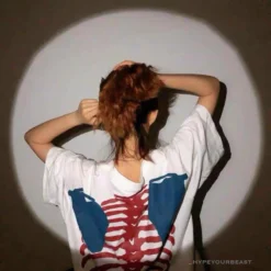 Hypeyourbeast OFF-WHITE Loose X Oversized Chest Tee Shirt'WHITE'