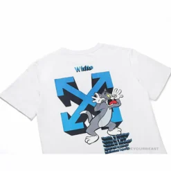 Hypeyourbeast OFF-WHITE Tom And Jerry Loose Tee Shirt'WHITE' T-Shirts