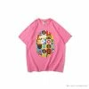 Hypeyourbeast Clothes BAPE Baby Milo Color Square Ape Head Tee Shirt 'PINK'