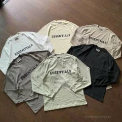 Hypeyourbeast Shirts FOG'ESSENTIALS' Long Sleeve Shirt Cream