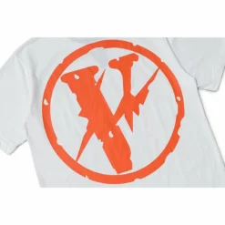 HypeYourBeast T-Shirts Vlone Orange And White Tee Shirt