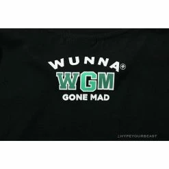 Hypeyourbeast Clothes BAPE Paint Splash Green Camouflage Tee Shirt'BLACK'