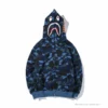 Hypeyourbeast BAPE Shark Head Classic Embroidered Camouflage Zip-Up Hoodie 'BLUE'