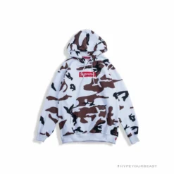 HypeYourBeast Supreme Camo Hoodie White Camouflage Hoodies & Jackets