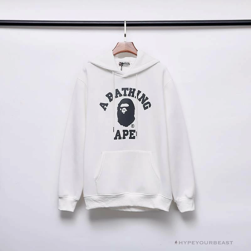 Hypeyourbeast Clothes BAPE X Bathing Ape Head Hoodie 'WHITE'