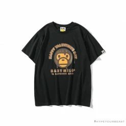 Hypeyourbeast BAPE Baby Milo Valentine's Day Chocolate Tee Shirt 'BLACK'