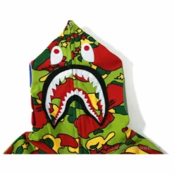 Hypeyourbeast BAPE Shark Head STA Star Camouflage Hoodie'GREEN'
