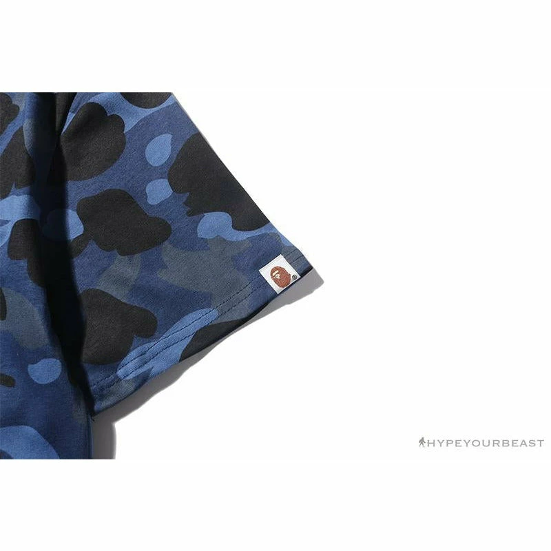 Hypeyourbeast BAPE Camouflage Shark Head Classic Cotton Short Sleeve Tee Shirt 'BLUE' Clothes