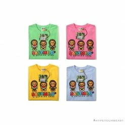 Hypeyourbeast Clothes BAPE Baby Milo Watermelon Little Monkey Tee Shirt'BLUE'