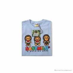 Hypeyourbeast Clothes BAPE Baby Milo Watermelon Little Monkey Tee Shirt'BLUE'