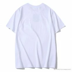 Hypeyourbeast Clothes BAPE Tiger Pattern Camouflage Ape Man Initial Print Tee Shirt 'WHITE'