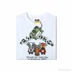 Hypeyourbeast BAPE Baby Milo Year Of The Ox Tee Shirt'WHITE' Clothes