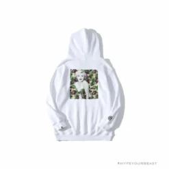 Hypeyourbeast BAPE Marilyn Monroe Camouflage Background Hoodie'WHITE' Clothes