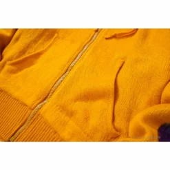 Hypeyourbeast OFF-WHITE Mohair Zip Sweater Hoodie'Yellow'