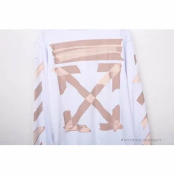 Hypeyourbeast OFF-WHITE Rubber Strip Arrow Long Sleeve Shirt'WHITE'