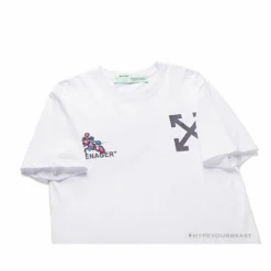 Hypeyourbeast T-Shirts OFF-WHITE Joint Running Mickey Mouse Arrow Tee Shirt'WHITE'