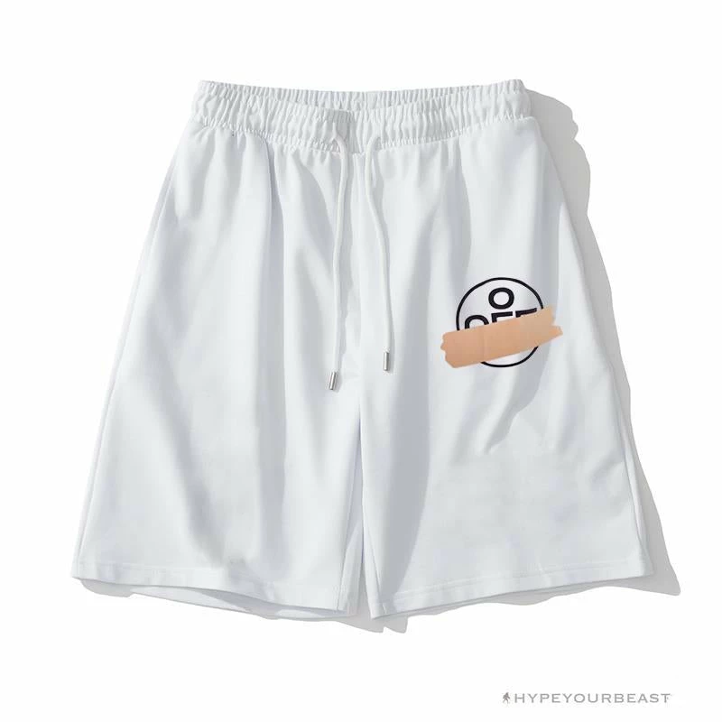 Hypeyourbeast Pants OFF-WHITE Explosive Strip Basic Arrow Shorts 'WHITE'