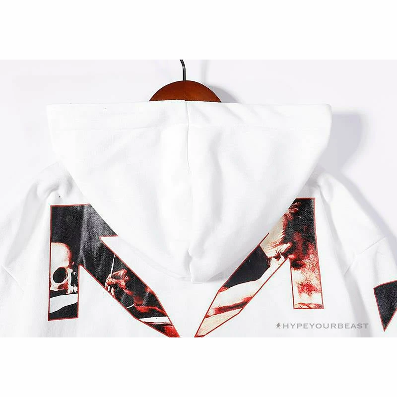 Hypeyourbeast Hoodies & Jackets OFF-WHITE Skull And Writing Hoodie 'WHITE'