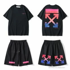 Hypeyourbeast Pants OFF-WHITE Gradient Series Shorts'BLACK'