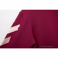 Hypeyourbeast OFF-WHITE Rubber Strip Arrow Long Sleeve Shirt'WINE RED' Shirts