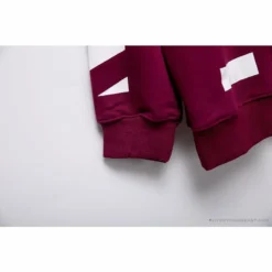 Hypeyourbeast OFF-WHITE Classic Basic Cotton Terry Long Sleeve Shirt'WINE RED' Shirts