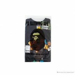 Hypeyourbeast BAPE Baby Milo Color Letter Monkey Tee Shirt'BLACK'