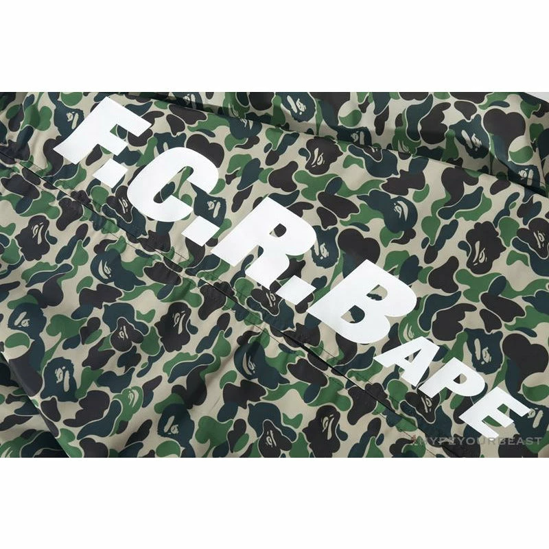 Hypeyourbeast BAPE X FCRB Joint Double Zip Camouflage Hoodie 'GREEN'